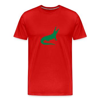 Un crocodile - T-shirt bio Premium Homme - rouge - Devant - Damien (186cm)