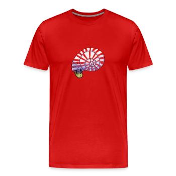 Sleepy Snail - Männer Premium Bio T-Shirt - Rot - Vorne - Damien (186cm)