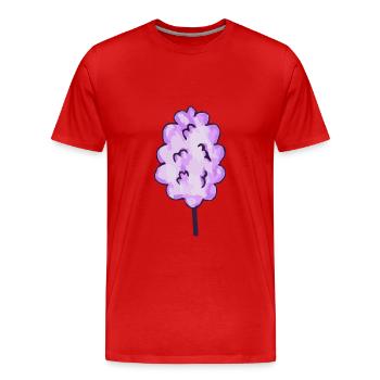 Barbe à papa violet - T-shirt bio Premium Homme - rouge - Devant - Damien (186cm)