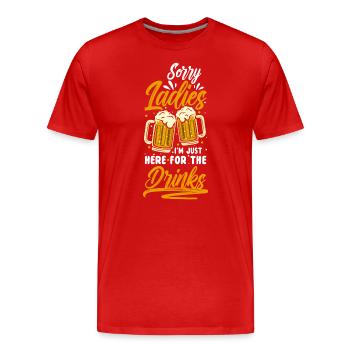 Alcohol Alcohol Excess Weekend - Men's Premium Organic T-Shirt - red - Front - Damien (186cm)
