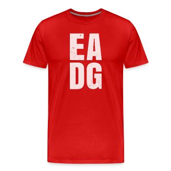 EADG Bass Bassist - Männer Premium Bio T-Shirt - Rot - Vorne - Damien (186cm)