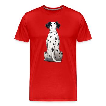 Dalmatian - Men's Premium Organic T-Shirt - red - Front - Damien (186cm)