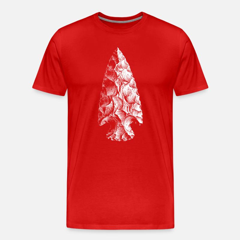 Pfeilspitze - Männer Premium Bio T-Shirt - Rot