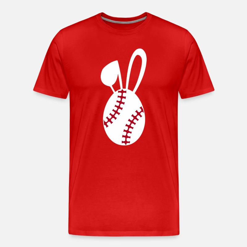 Baseball-Haschen-Emblem - Männer Premium Bio T-Shirt - Rot