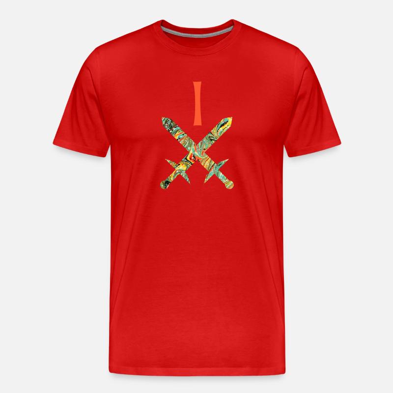 gekreuzte schwerter e 200 i - Männer Premium Bio T-Shirt - Rot