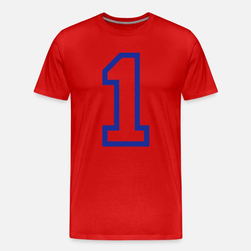 THE NUMBER 1-ONE - Männer Premium Bio T-Shirt - Rot