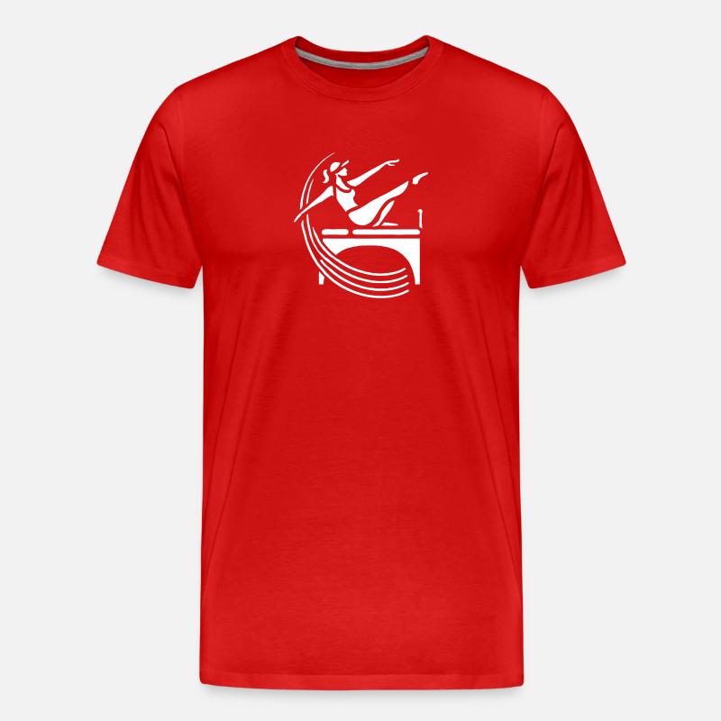 Pilates Balance - Männer Premium Bio T-Shirt - Rot
