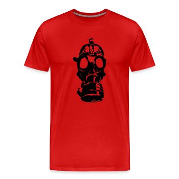 gas maske - Männer Premium Bio T-Shirt - Rot - Vorne - Damien (186cm)