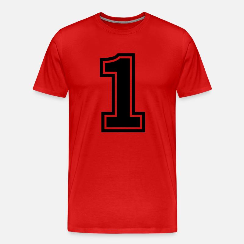 number_one - Männer Premium Bio T-Shirt - Rot