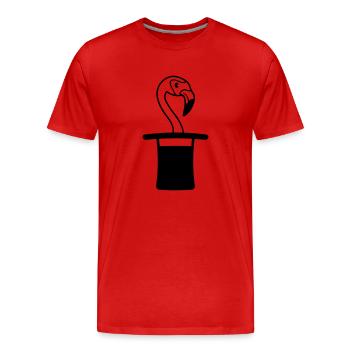 zylinder hut zauberer trick zaubertrick magier mag - Männer Premium Bio T-Shirt - Rot - Vorne - Damien (186cm)