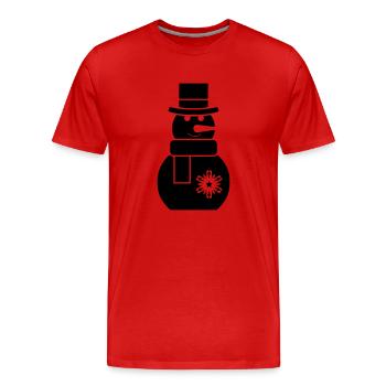 schneemann - Männer Premium Bio T-Shirt - Rot - Vorne - Damien (186cm)
