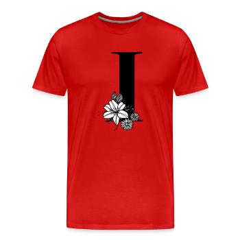Point I - Men's Premium Organic T-Shirt - red - Front - Damien (186cm)