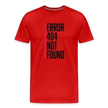 Error 404 not found - Men's Premium Organic T-Shirt - red - Front - Damien (186cm)