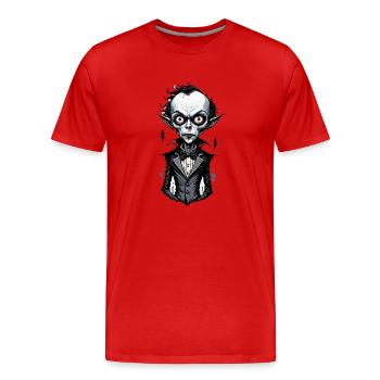 Ein großköpfiger Vampir 8 - Männer Premium Bio T-Shirt - Rot - Vorne - Damien (186cm)