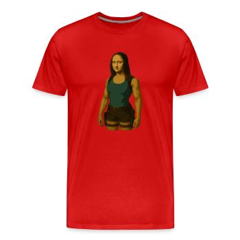 Mona Lara - T-shirt bio Premium Homme - rouge - Devant - Damien (186cm)