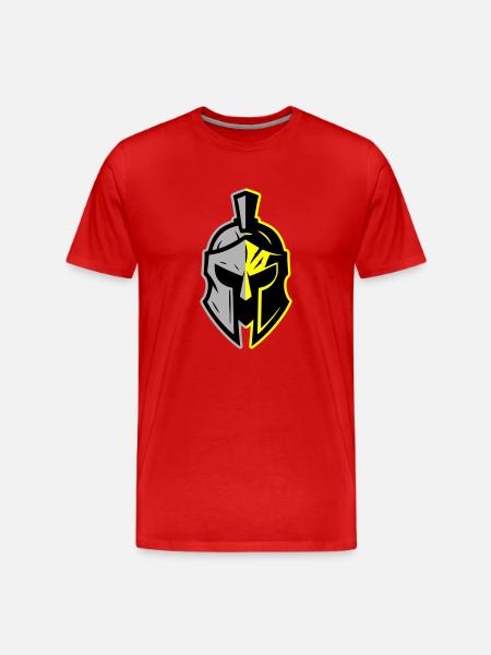 Spartan Helmet Icon - Men's Premium Organic T-Shirt - red
