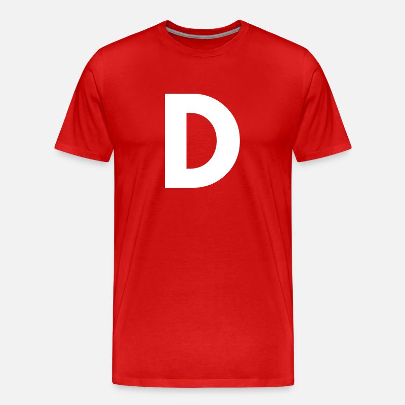 D - Männer Premium Bio T-Shirt - Rot