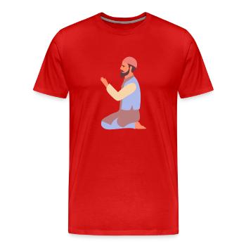 Ramadan Mubarak muslim islam Fasten moslem Allah - Männer Premium Bio T-Shirt - Rot - Vorne - Damien (186cm)