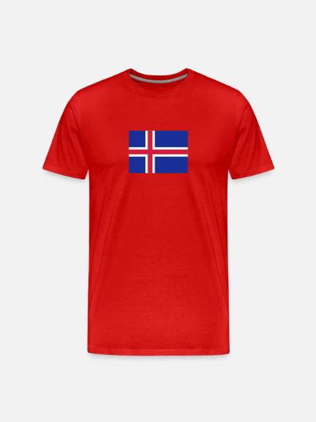 Island - Männer Premium Bio T-Shirt - Rot