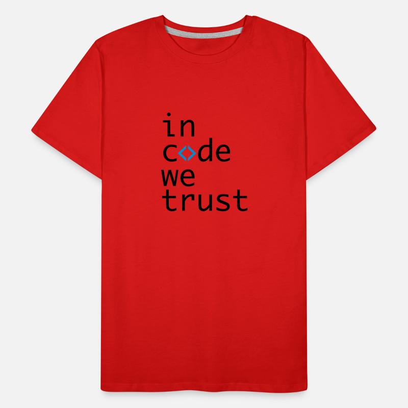 dans le code, nous l'espérons, développeur, codeur T-shirt bio Premium Homme