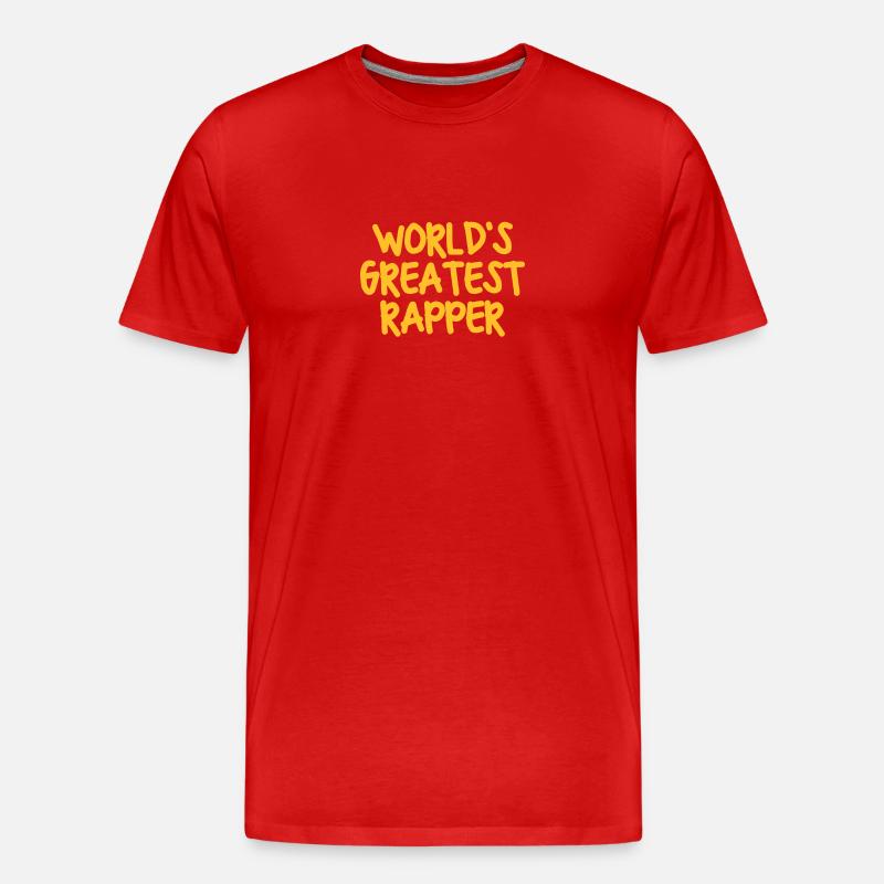 worlds greatest rapper - Männer Premium Bio T-Shirt - Rot