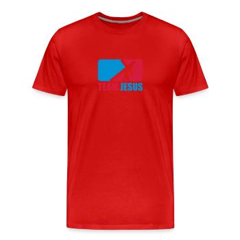 copains d'équipage d'équipe Vêtements de sport - T-shirt bio Premium Homme - rouge - Devant - Damien (186cm)