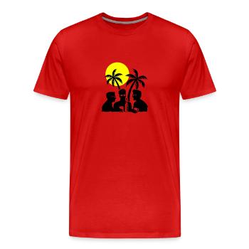 Île, Fête, Célébration, Bière - T-shirt bio Premium Homme - rouge - Devant - Damien (186cm)