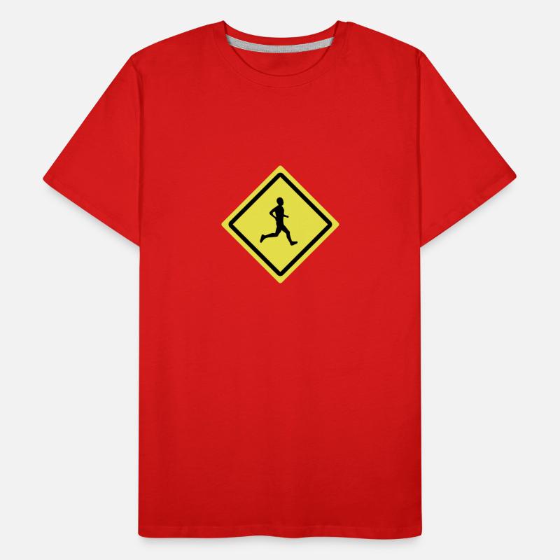 runner roadsign T-shirt bio Premium Homme
