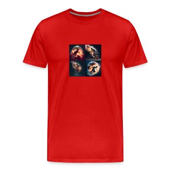 star basketball - Männer Premium Bio T-Shirt - Rot - Vorne - Damien (186cm)