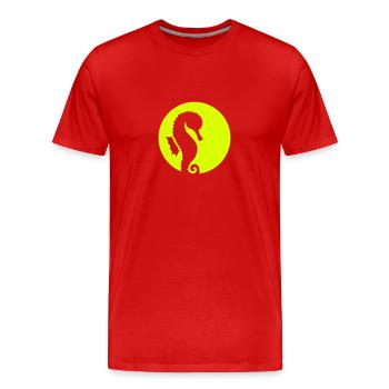 Hippocampe - T-shirt bio Premium Homme - rouge - Devant - Damien (186cm)
