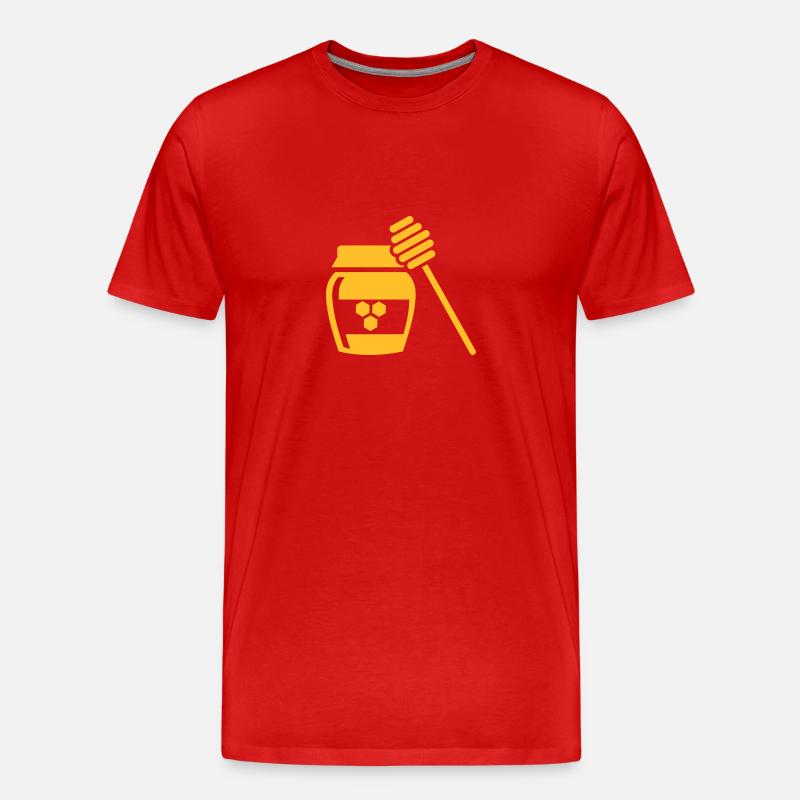 Honig - Männer Premium Bio T-Shirt - Rot