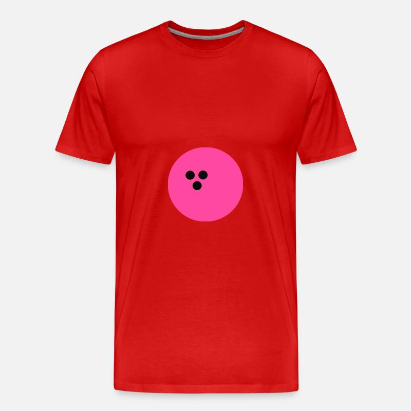 Bowlingkugel, Bowling - Männer Premium Bio T-Shirt - Rot