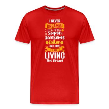 Schneider Anzug - Männer Premium Bio T-Shirt - Rot - Vorne - Damien (186cm)