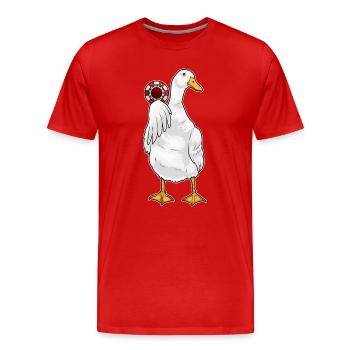 Duck Poker Jetons de poker - T-shirt bio Premium Homme - rouge - Devant - Damien (186cm)
