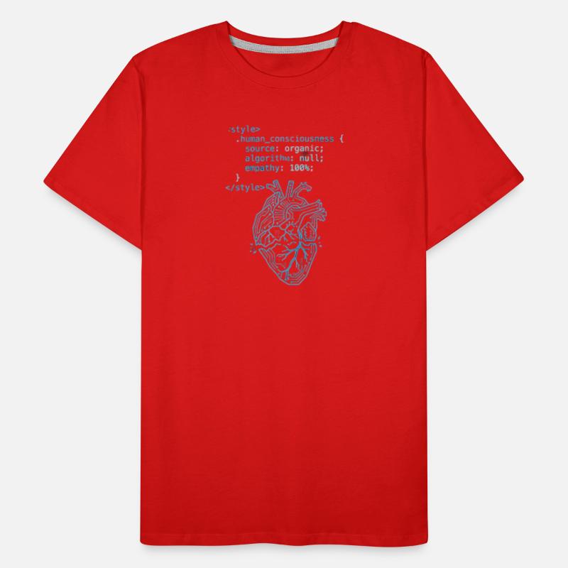 Programmer Heart CSS Code - Tech & Empathy Art Men's Premium Organic T-Shirt