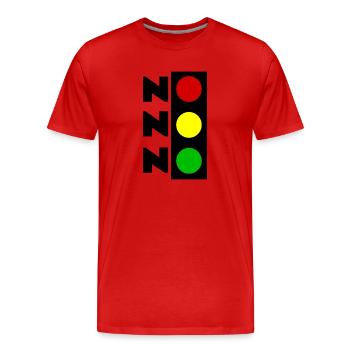NICHT MEINE REGIERUNG - AMPEL CHAOS - NO NO NO - Männer Premium Bio T-Shirt - Rot - Vorne - Damien (186cm)