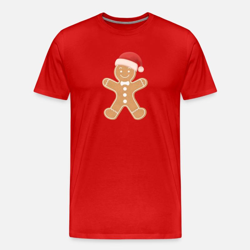 Lebkuchen Männchen Cookie - Männer Premium Bio T-Shirt - Rot
