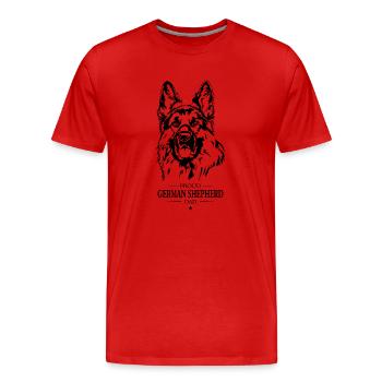 German Shepherd Dad Hunde Hund Wilsigns - Männer Premium Bio T-Shirt - Rot - Vorne - Damien (186cm)