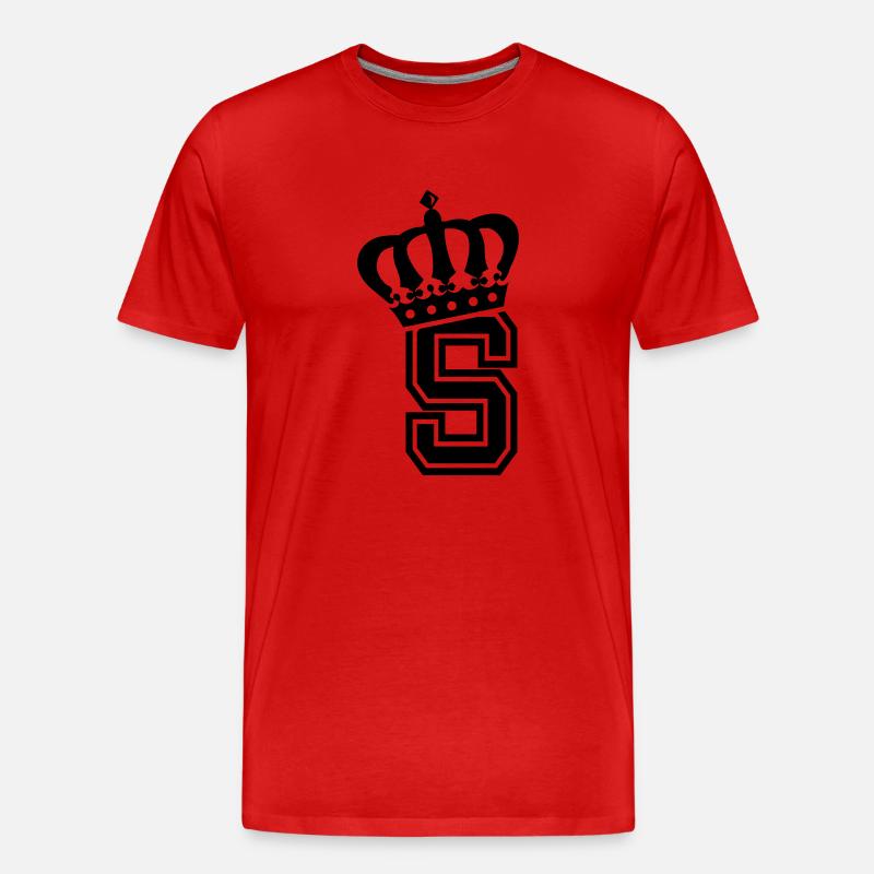 Buchstabe S - Männer Premium Bio T-Shirt - Rot