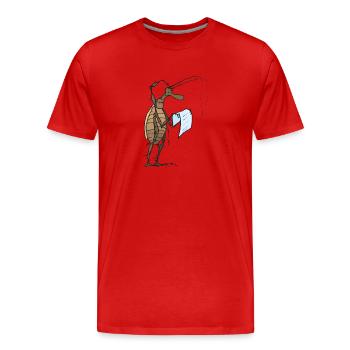 insek 138 - Männer Premium Bio T-Shirt - Rot - Vorne - Damien (186cm)