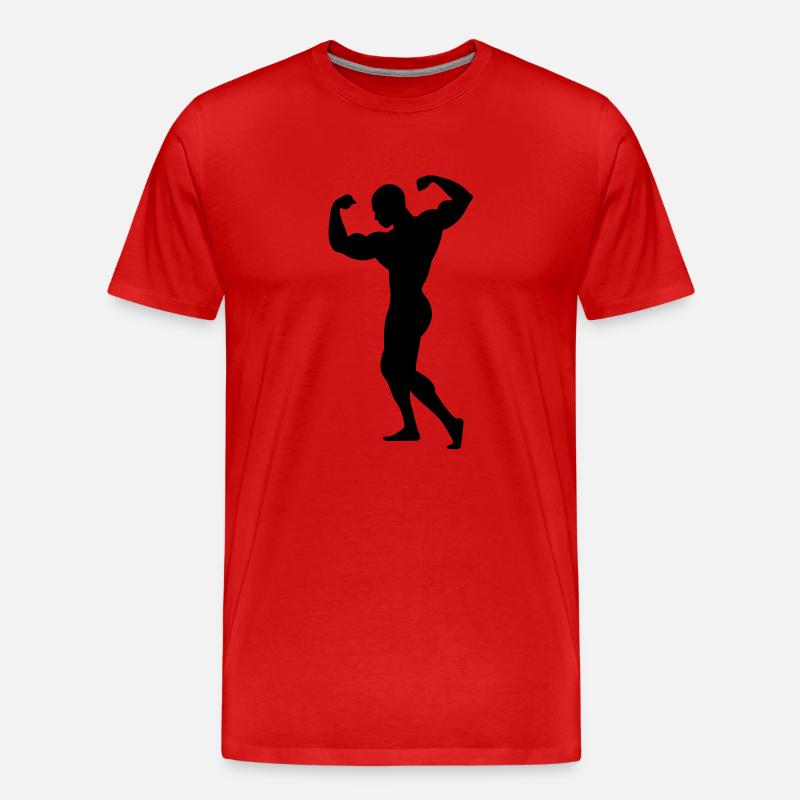 Adonis - Ein starker Mann - Männer Premium Bio T-Shirt - Rot