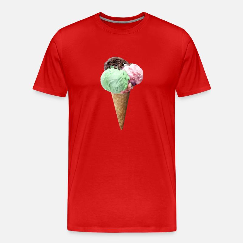 ice creme - Männer Premium Bio T-Shirt - Rot