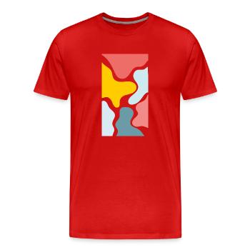 Cas de téléphone d’impression de vache, cas de Samsung, cas d’iphone - T-shirt bio Premium Homme - rouge - Devant - Damien (186cm)