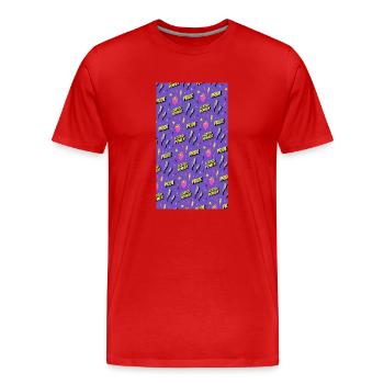 LGBTIQ Pride Month Pattern - T-shirt bio Premium Homme - rouge - Devant - Damien (186cm)