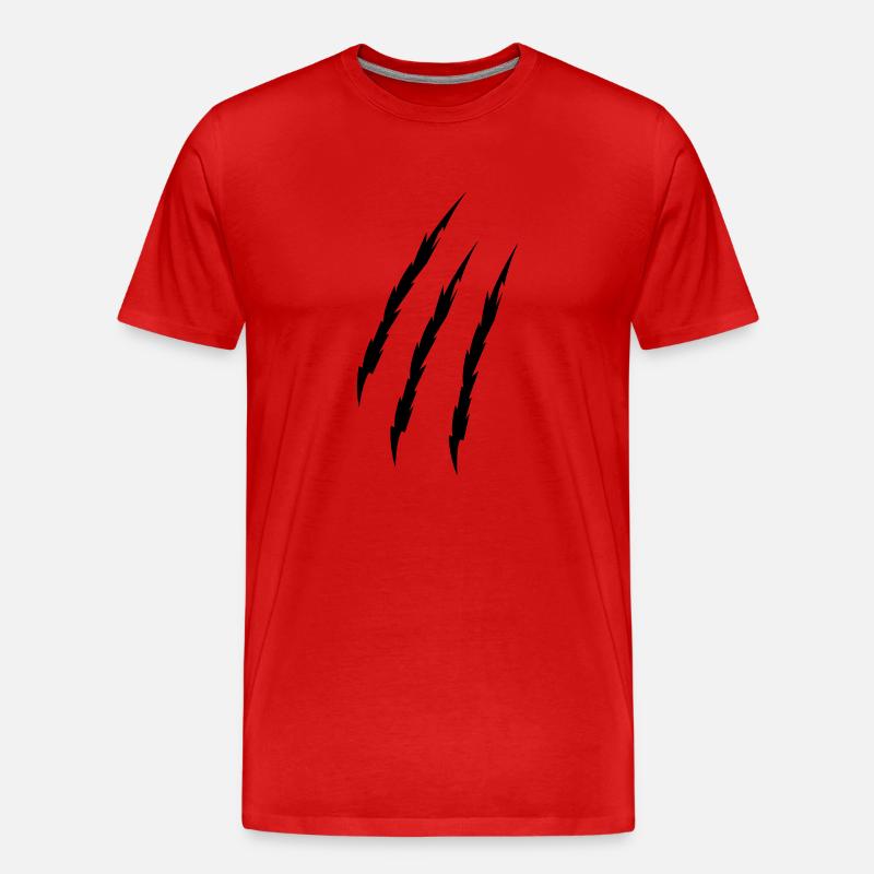 Krallen - Männer Premium Bio T-Shirt - Rot