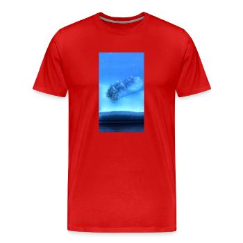 See Walze - Männer Premium Bio T-Shirt - Rot - Vorne - Damien (186cm)