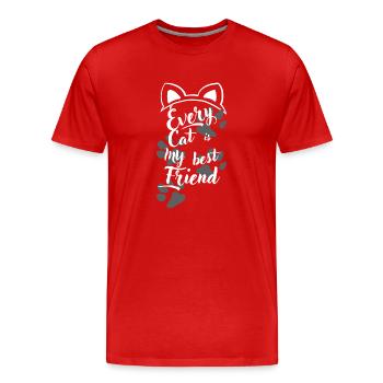 pretty darling cats - Men's Premium Organic T-Shirt - red - Front - Damien (186cm)