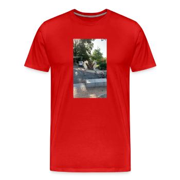 kunst seepferdchen - Männer Premium Bio T-Shirt - Rot - Vorne - Damien (186cm)