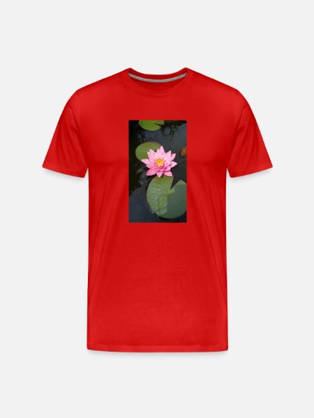 Seerose - Männer Premium Bio T-Shirt - Rot