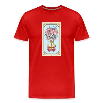 Der Schlüssel zum Erfolg - Männer Premium Bio T-Shirt - Rot - Vorne - Damien (186cm)